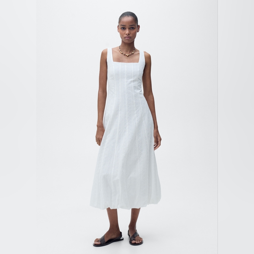 NWT Solitaire White Denim Midi Dress Size XL